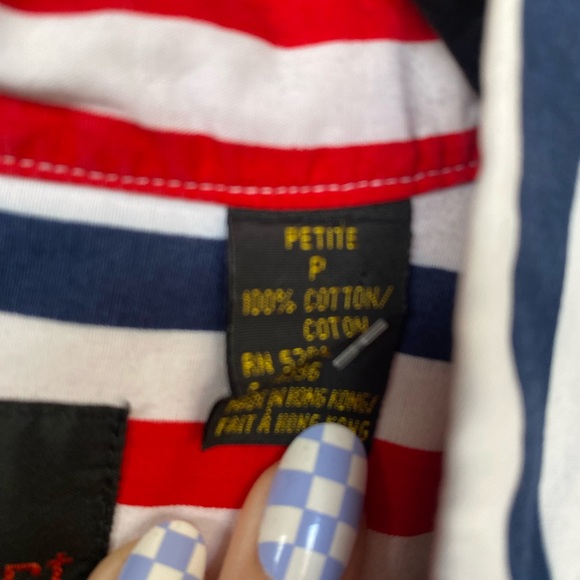 Liz Sport vintage 80’s striped button down - Picture 4 of 4